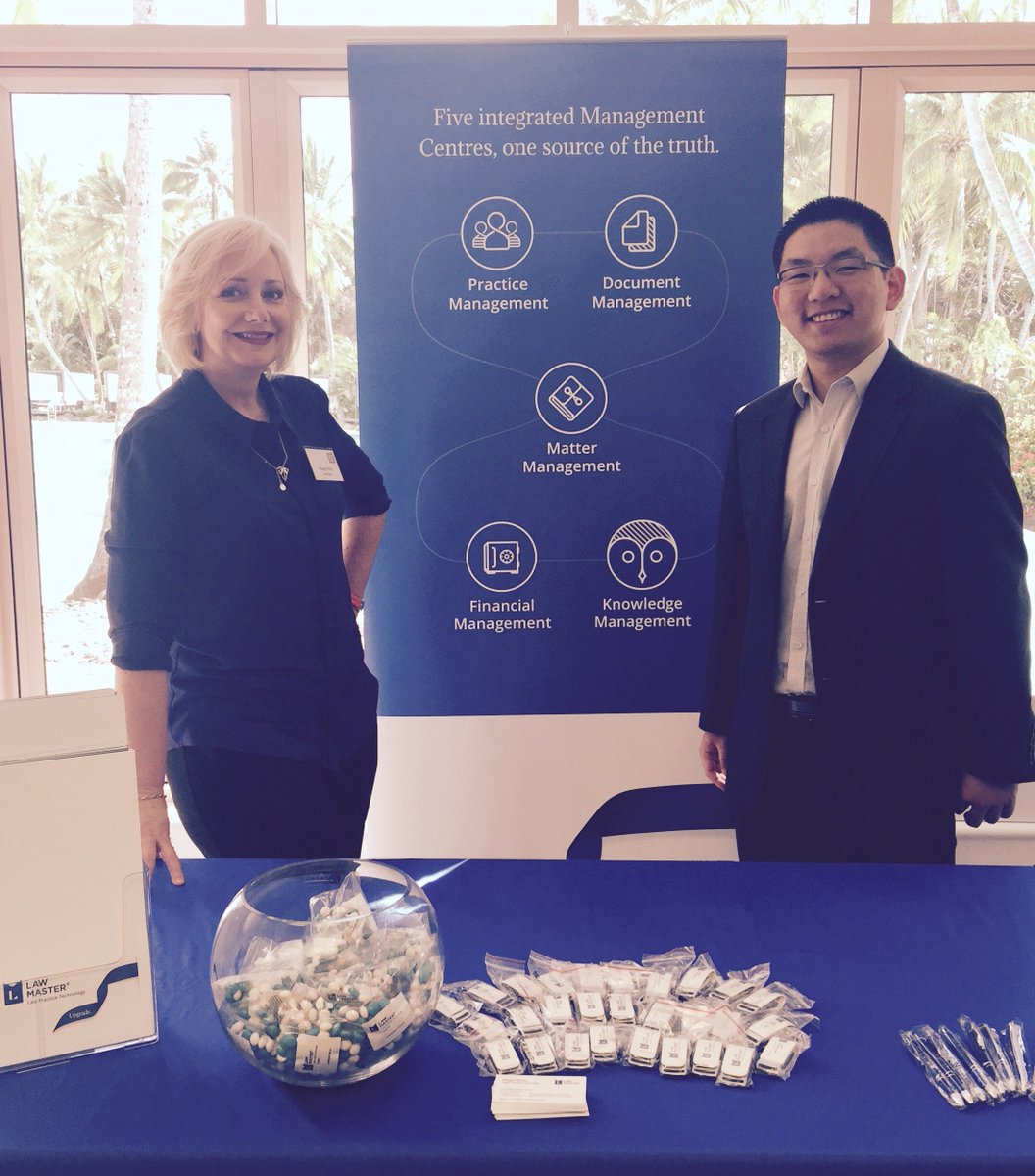 LawMaster_Tech's tweet photo. Maggie &amp; Tyron @LawMaster09 stand, ready for the @AustLawAlliance #NatConf2016. Drop by and say Hi to the team! https://t.co/2CJ6nKXIuK