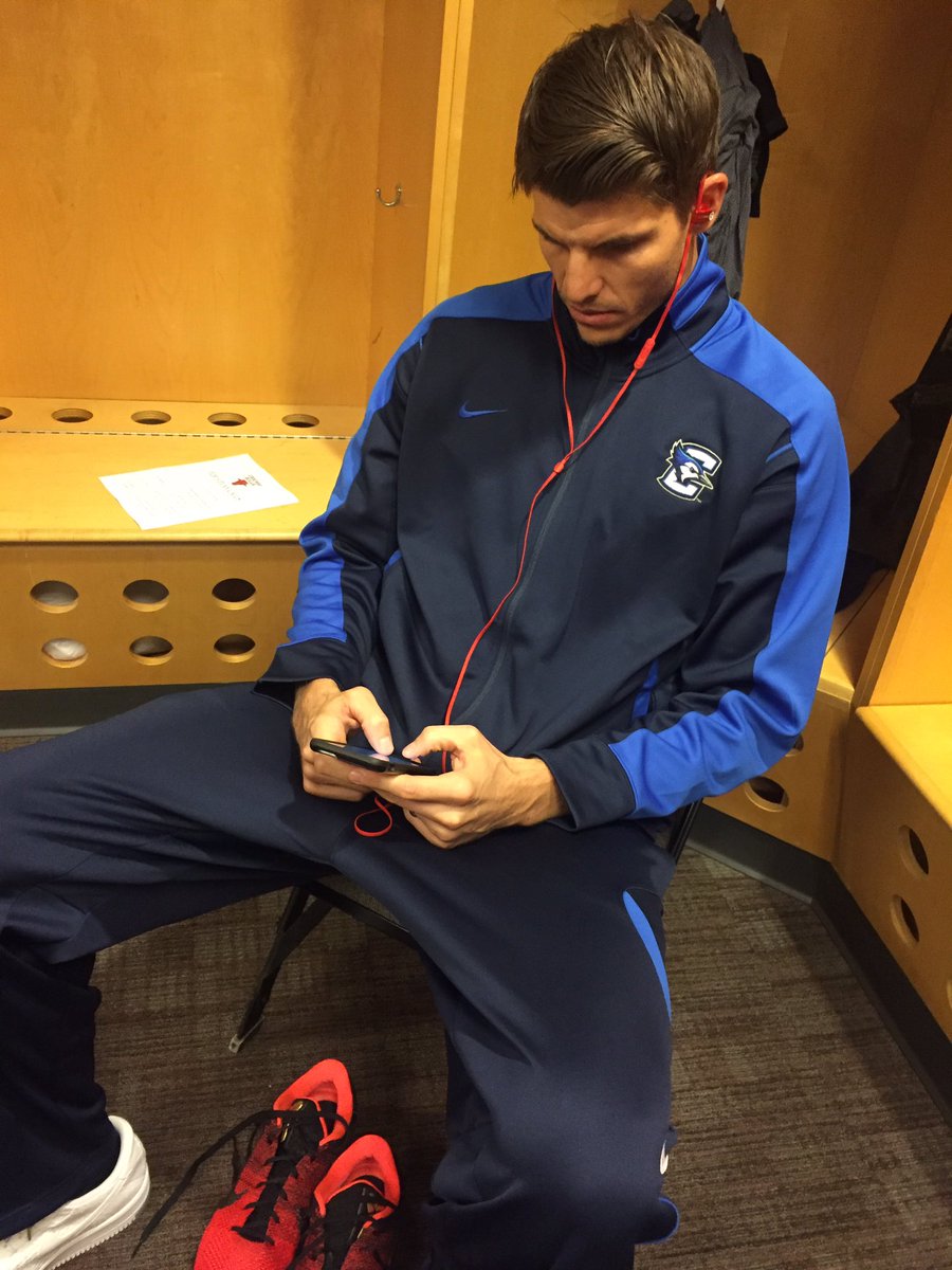 .@KyleKorver getting ready for tonight's game in his @BluejayMBB warmup! https://t.co/SCvh1EAivl
