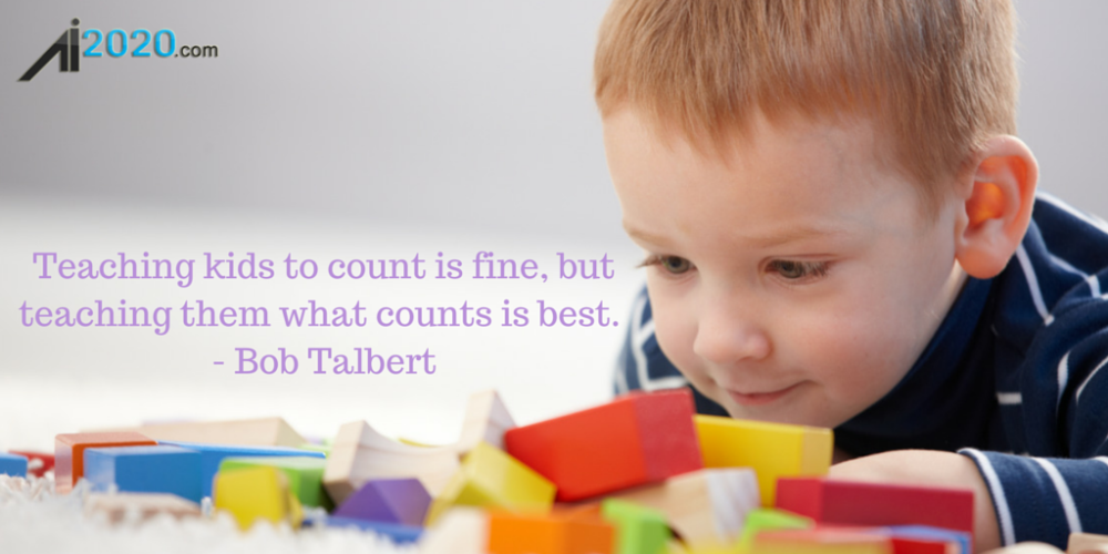 rwcea's tweet image. Teaching kids to count is fine, but teaching them what counts is best. - Bob Talbert