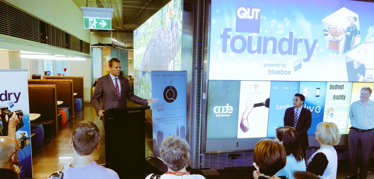QUTEship's tweet image. QUT is making things happen - Chief Entrepreneur Mark Sowerby @AdvanceQld #qutbluebox #startup