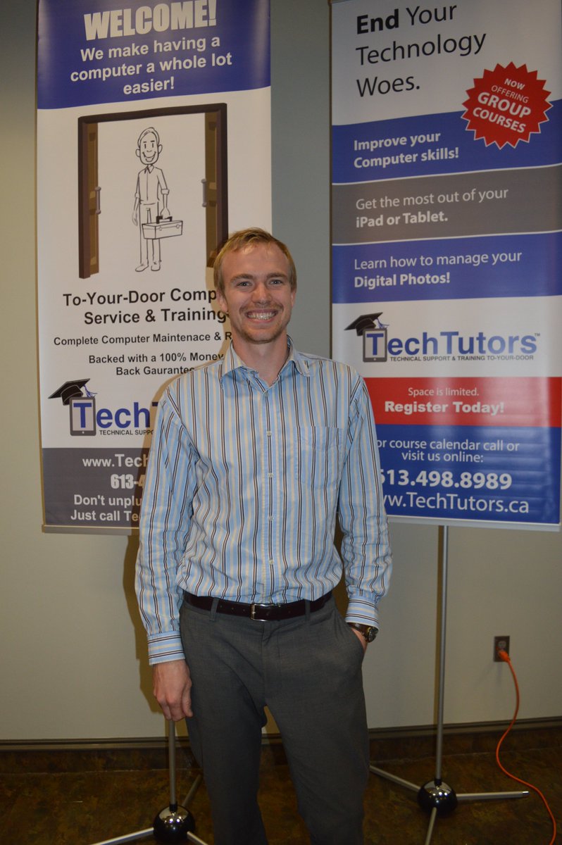 InBrockville's tweet image. .@CallTechTutors #HappyBirthday to #Will at #TechTutors #Brockville birthday boy is at @brockvillechamb business trade show