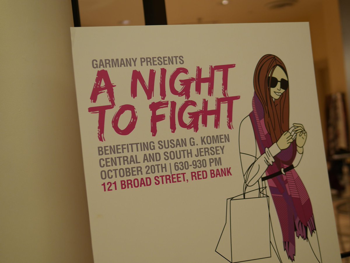 redbankpulse's tweet photo. It's a busy night in town!  There's  @GARMANY's event benefiting @KomenCSNJ. #RedBank #NJ #ANightToFight #KomenCSNJ https://t.co/4P0tXPAkdu