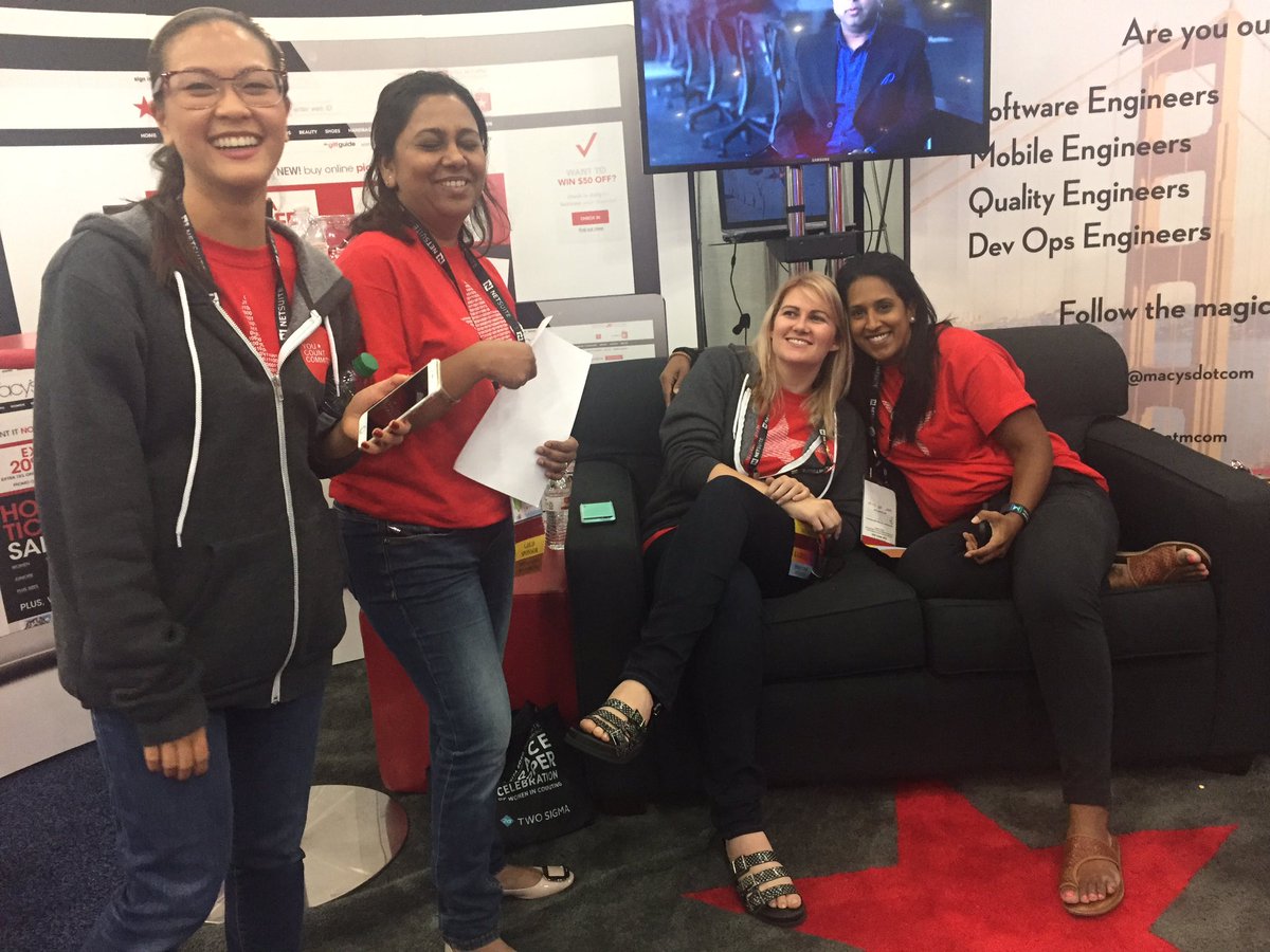 BarbJaspar's tweet photo. #GHC16 #LoveWhereYouWork #macysdotcom #diversityintech #womenintech #macysxghc16 https://t.co/AGFAtw4l1b