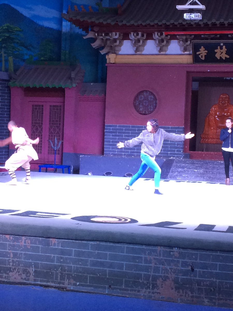 Saba learning kungfu moves!