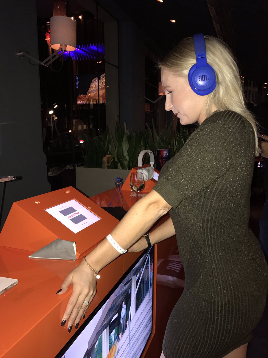 .@JBLaudio silent disco haha @verityburns zoned out. #jblparty @RanieriComms