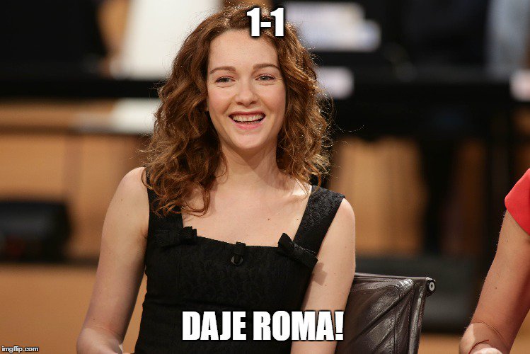 GiulioPigreco's tweet photo. Bella reazione e adesso non fermiamoci #RomaAustriaVienna #GolCollection #CristianaCapotondi @TV8it :D https://t.co/UBBDXJFKXN