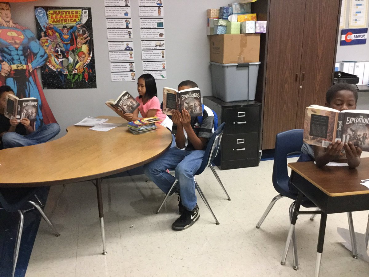 VinRodriguez4's tweet photo. Kids had their choice of any book they wanted to read during intervention time, they chose "The Expeditioners" by @SSTaylorBooks. https://t.co/teIx2KlZy8