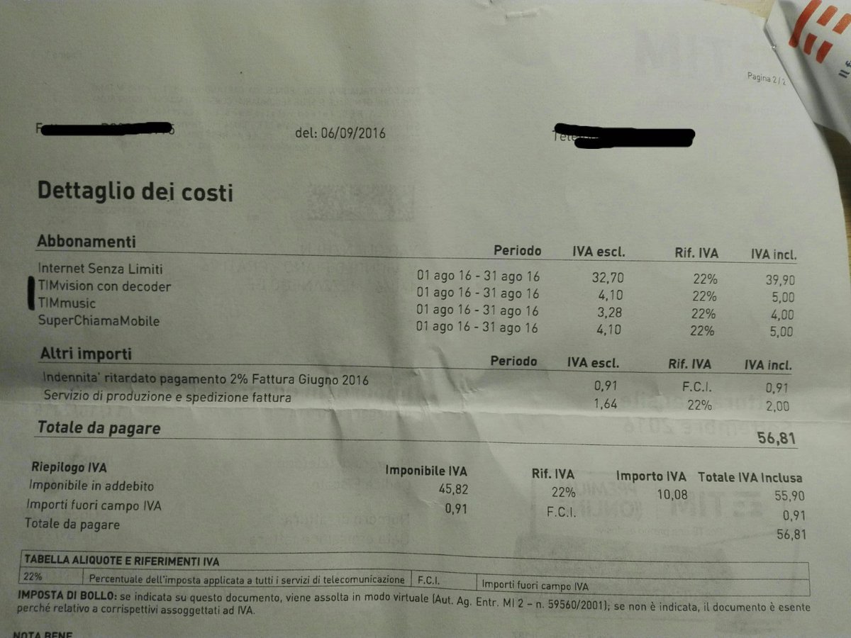AngeloRovatti's tweet photo. #TELECOMMEDIA Cara @TIM_Official in 1 anno e mezzo ti sei preso 170€ di @TIM_vision, grazie. È la volta buona per passare a @VodafoneIT https://t.co/GToJytViNk