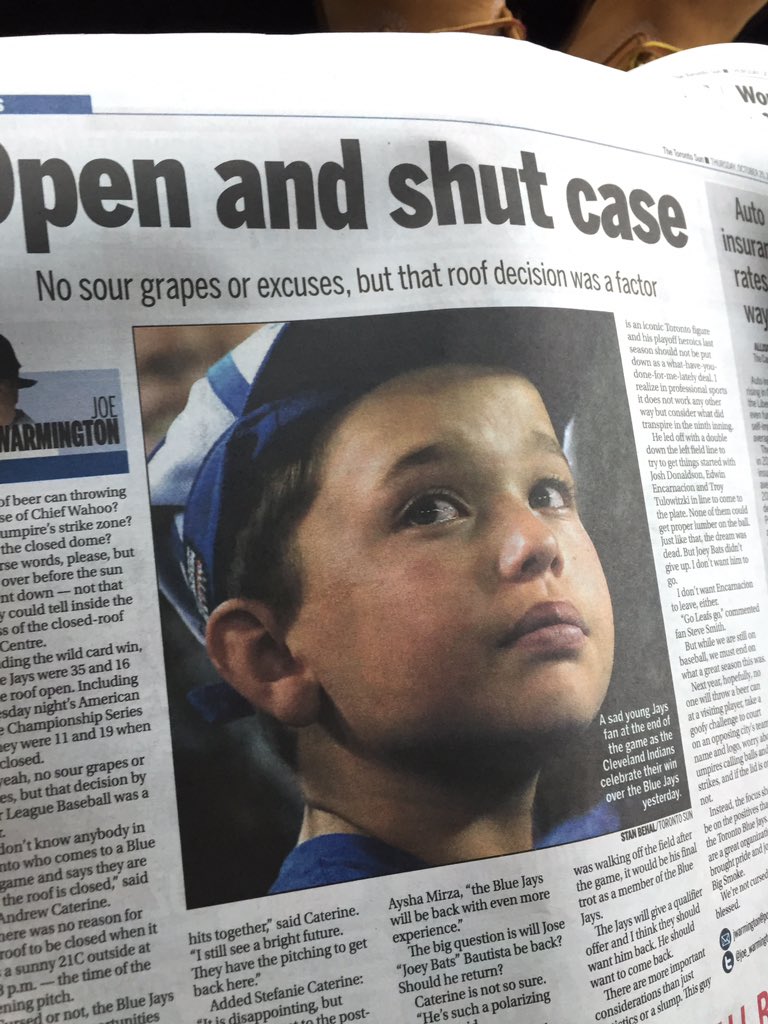 Despite my son's public despair, thanks for a great season <a href="/BlueJays/">Toronto Blue Jays</a> You brought energy and life to #thesix