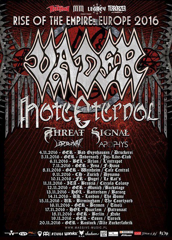 radiomkw's tweet photo. APOPHYS bestätigen Europatour mit VADER und HATE ETERNAL #APOPHYS #HATEETERNAL #LORDOFWAR… https://t.co/JrTyD2bomv https://t.co/lYevTLeJ0d