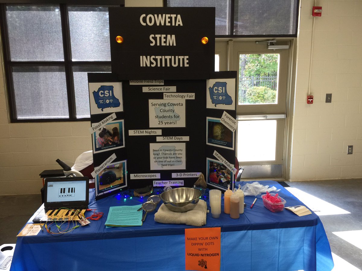 CowetaSTEM's tweet photo. Come have DIY dippin dots with us @cowetafound Non-profit expo! #indulge https://t.co/T0rIOvx45E