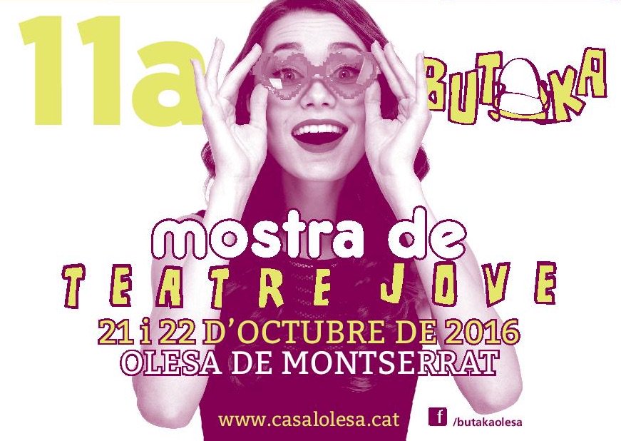 guiaonanem's tweet photo. NO ET POTS PERDRE! 11a Mostra Butaka de Teatre Jove #Olesa els dies 21 i 22 d’octubre al @casalolesa amb @butakajove #Butaka #Teatre #Jove https://t.co/8vsvFf615h