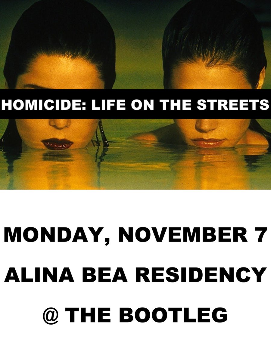 Monday, 11/7! <a href="/homicidelots/">H:LOTS</a> at the #alinabea Residency at <a href="/BOOTLEGtheater/">Bootleg Theater</a>! Come Party! It's FREE!