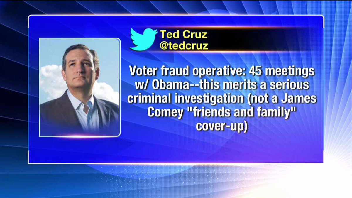 FoxNews's tweet photo. .@tedcruz tweets about voter fraud. https://t.co/kxuZ6VKA36