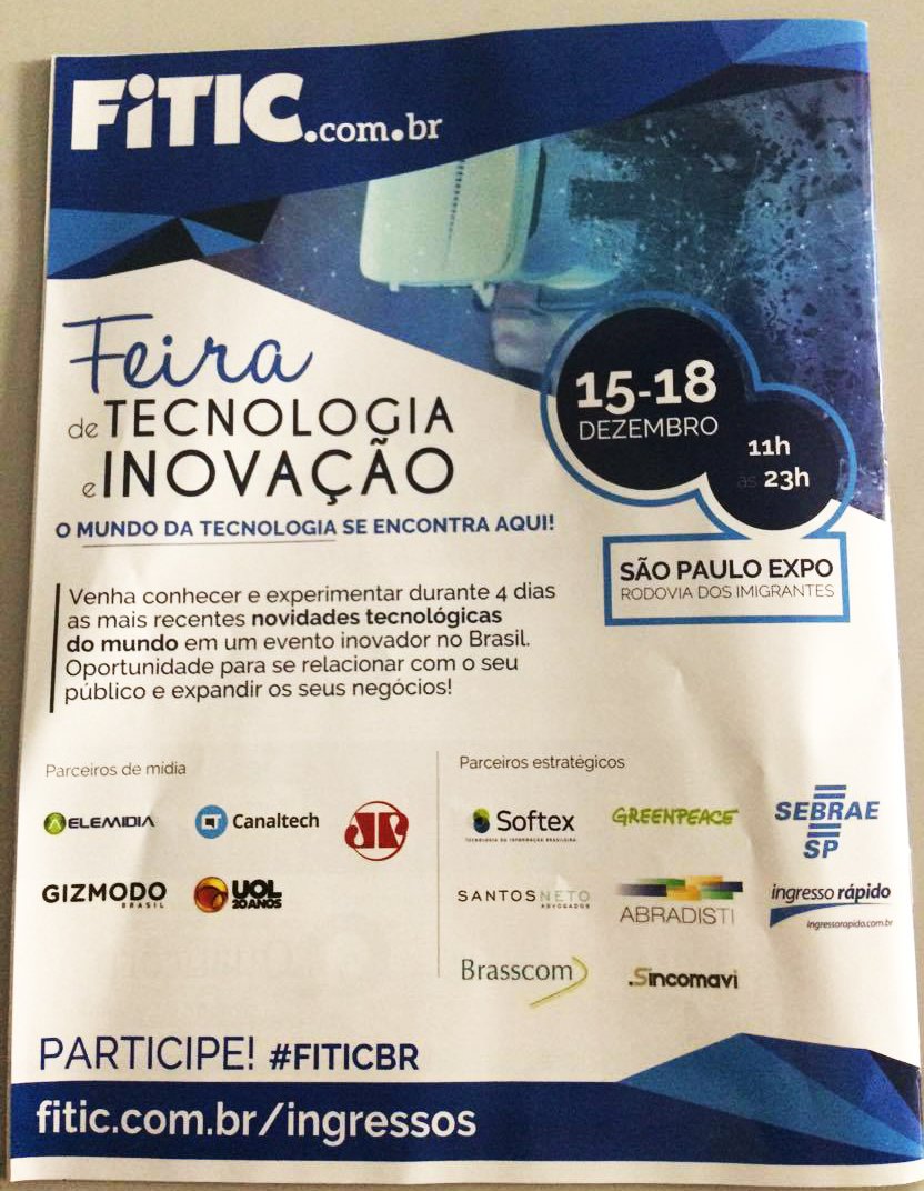 fiticbr's tweet photo. FITIC em anuncio da revista da Sincomavi, nosso parceiro. #FITICBR #tecnologia #inovação #realidadevirtual #drones #feira #SP https://t.co/jqOxyPWORG