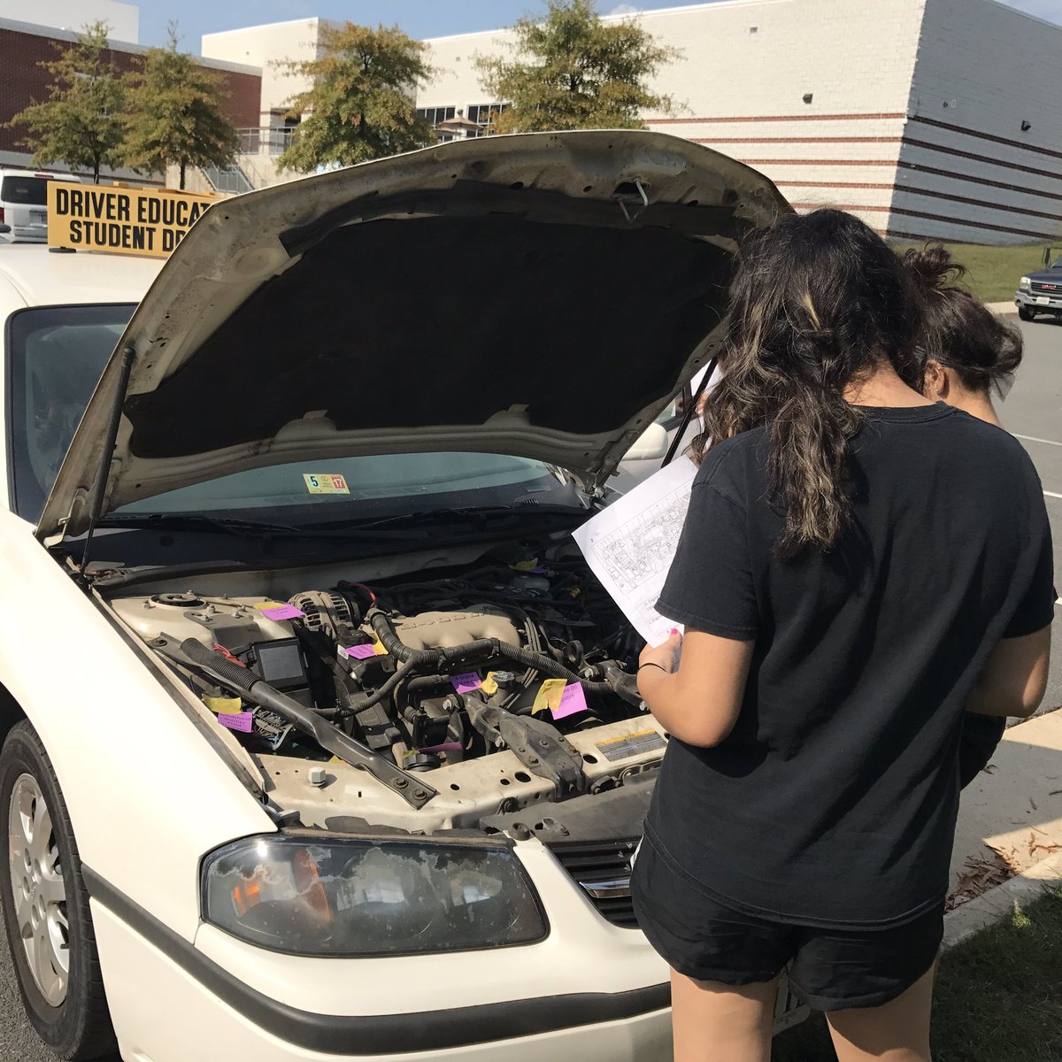 FHS_drivered's tweet photo. Checking out under the hood and tire tread. #1goodchoice #knowwhatisunderthehood #pennytreadtip https://t.co/mF65TrUCtt