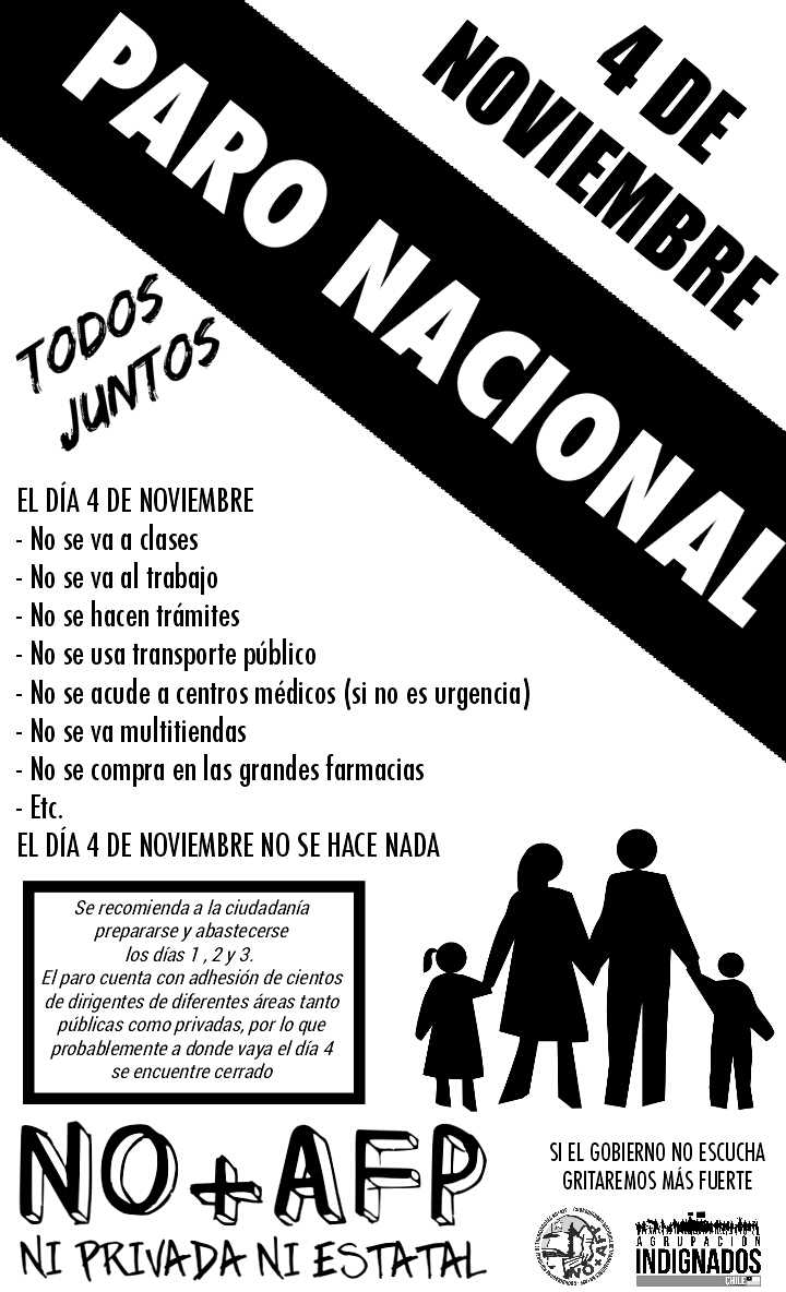 YanyMicifuzza's tweet photo. AgrupacionIndignados @AICH_Oficial
#YoParoEl4 para decir fuerte #NoMasAFP https://t.co/BhA9EK5dt8