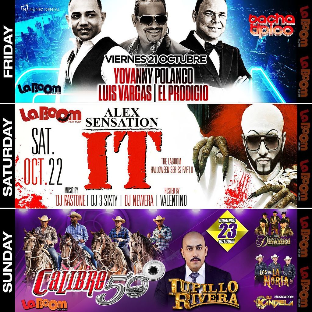 NYLaBoom's tweet photo. This Weekend at NYCs #1 Latin Nightclub #LaBoomNY
--------
FRIDAY: #BachaTIPICO with #ElPR… https://t.co/nv3FKLSAh3 https://t.co/qK486VvjxH