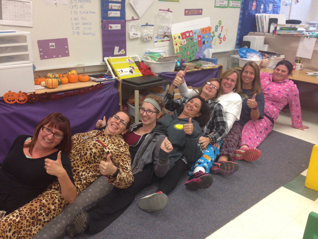 rishjems's tweet photo. Exhausted at the end of "sweet dreams" PJ Day! #ECCAB #ChannahonPride #RedRibbonWeek #drugfree #greatstaff https://t.co/gS3MMVVpl4