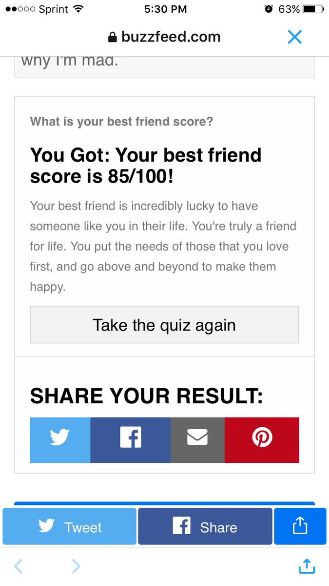 Buzzfeed What Is Your Best Friend Score T Co Qzutt9dtdm