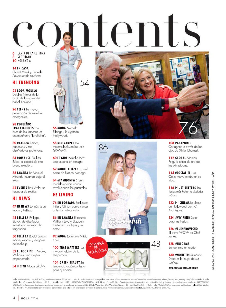 RubiconsCube's tweet photo. #Scan2 #HD #HOLAUSA Issue October/Nov. 2016 #contentspage @willylevy29 @Elygutierrez19 #Tophy #Kailey #FamilyAffair https://t.co/7hnZsRr2v5 https://t.co/aDDZO5MHyK