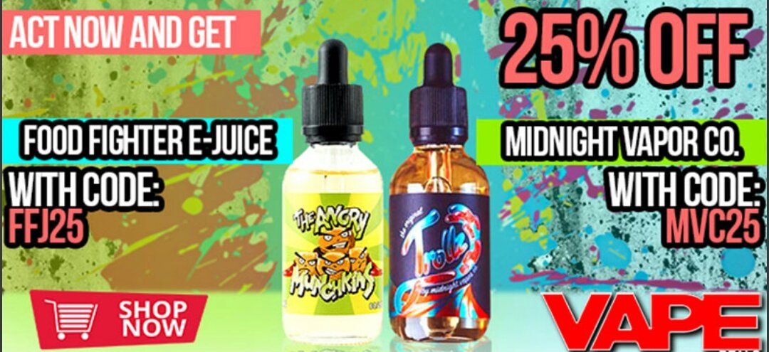 25% off some awesome #eliquid here guys at fugginvapor. #vapedeals #vapefam #vapeporn