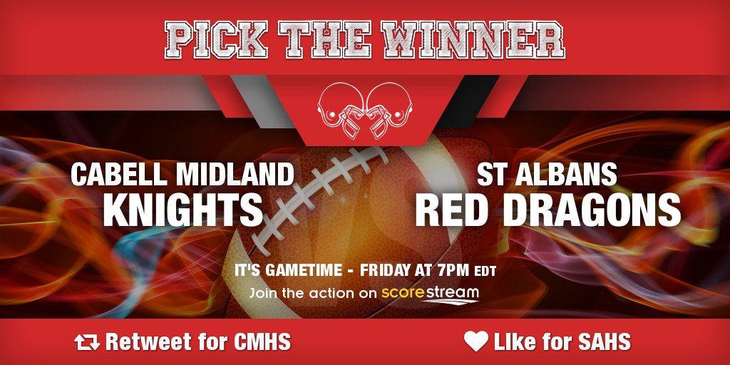 SS_Bryan1's tweet photo. Who wins??
Retweet for Cabell Midland (@MidlandPride)
Like for St Albans
Get the app 🏈 https://t.co/Lr9iFb1RvS https://t.co/w1LZwYYJQv