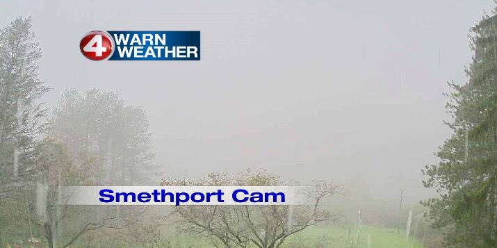 ToddSantos4's tweet photo. Both shots of #Smethport PA are from the past hour. I'll track the heavy rain next #News4at6 https://t.co/5Gy0qJvheY