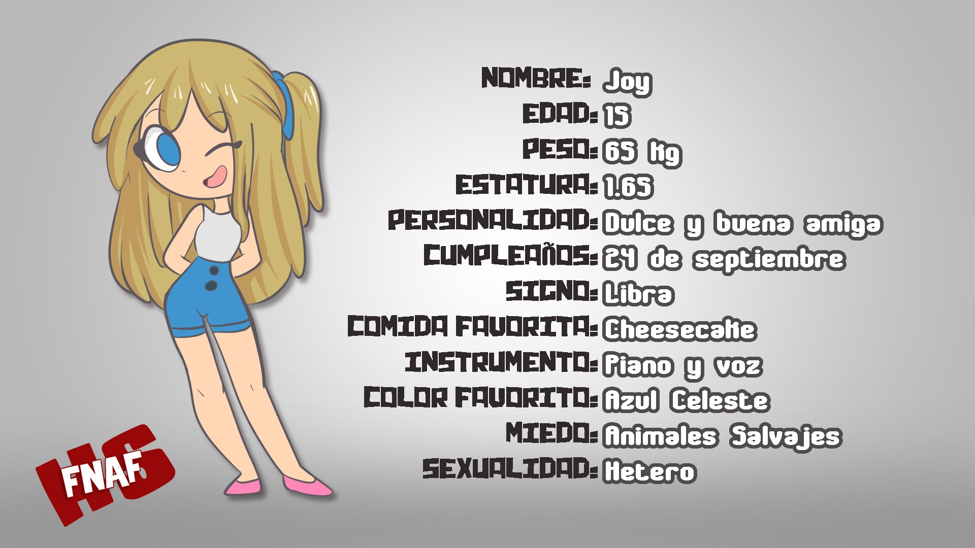 Edd00chan on X: Ficha de Joy #FNAFHS t.coNGjgNlgoh1  X