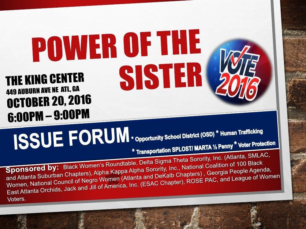 BattleDennette's tweet photo. Informative evening at the King center for Power of the Sister 2016#powerofthesistervote https://t.co/mhnkZfyEkH