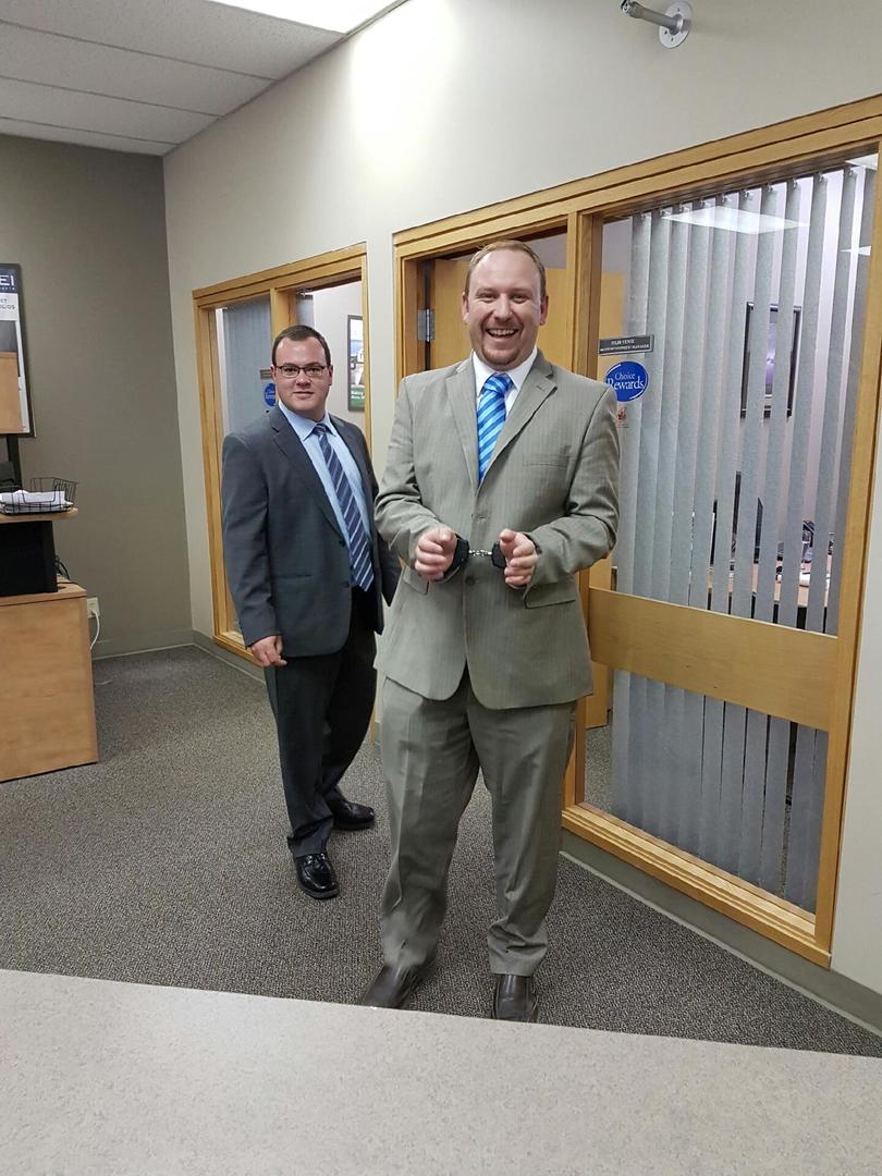 ParkAmbulance's tweet photo. Natasha from our communication team arrested the @DiamondNorth manager for Jail and Bail.@JoinTheFight_sk Thanks for volunteering! https://t.co/V2TTtMoUkC
