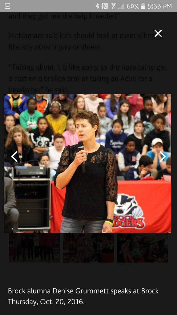 PGrummett's tweet photo. Extremely proud of Denise for standing up and speaking about #mentalhealth #tg13 it's important to TALK... @BrockMensBall @BrockBadgers https://t.co/cgrGhTMxqd