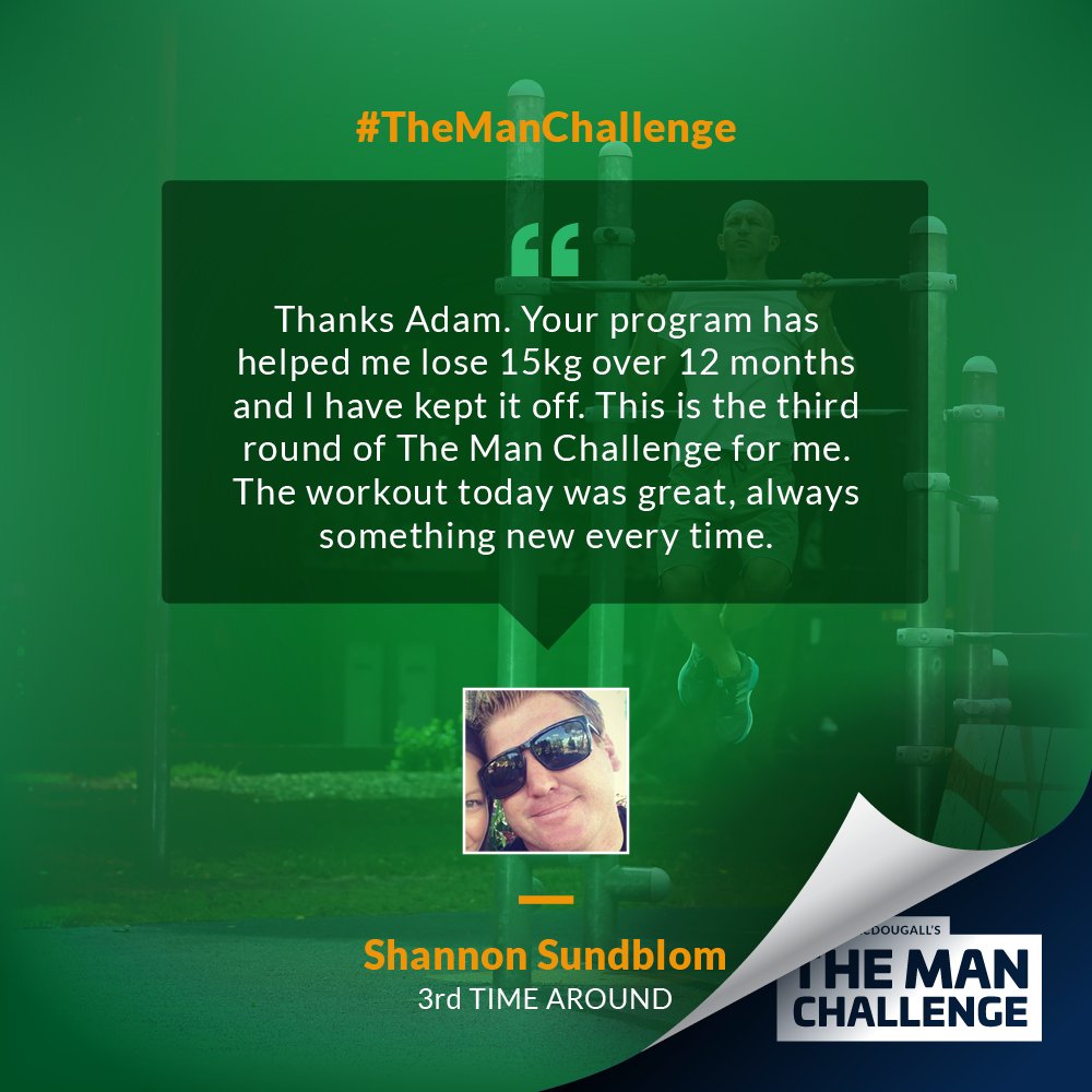 ManChallengeAus's tweet photo. LAST CHANCE to sign up for #TheManChallenge is this SUNDAY! See what Jason and Shannon had to say just after Day 1 https://t.co/IHQci53BDD https://t.co/zK9MwnxLJR