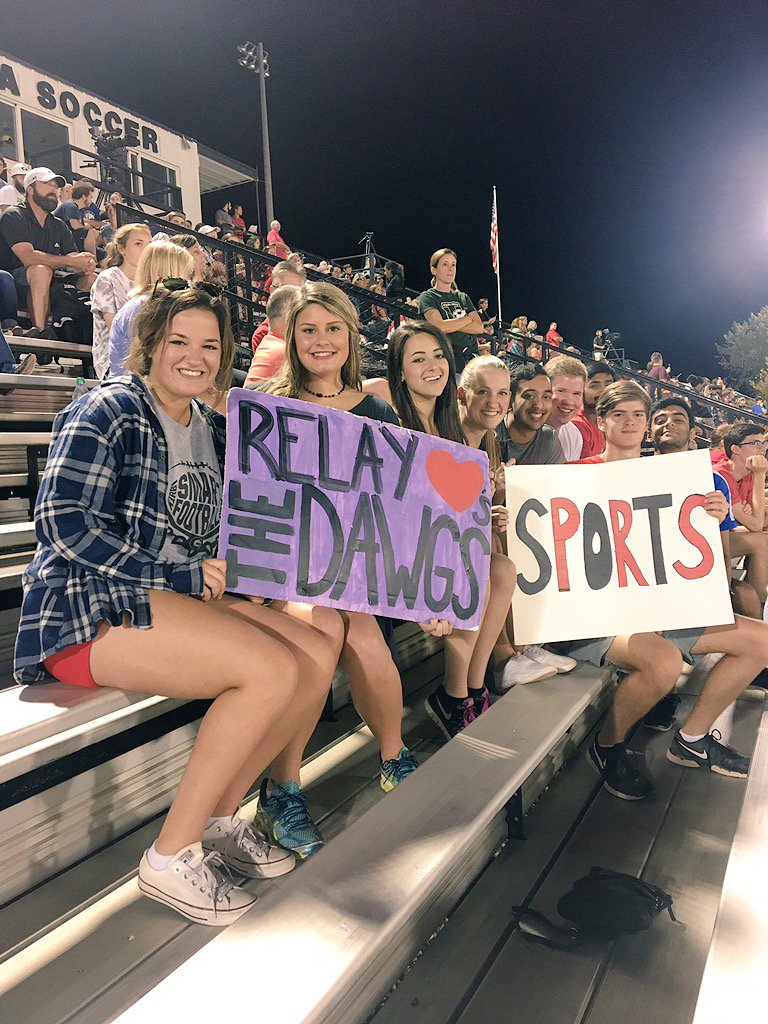 Cheering on <a href="/UGASoccer/">Georgia Soccer</a> and our very own, @apallo15 against Ole Miss! #GoDawgsBeatCancer #RelayLovesTheDawgs