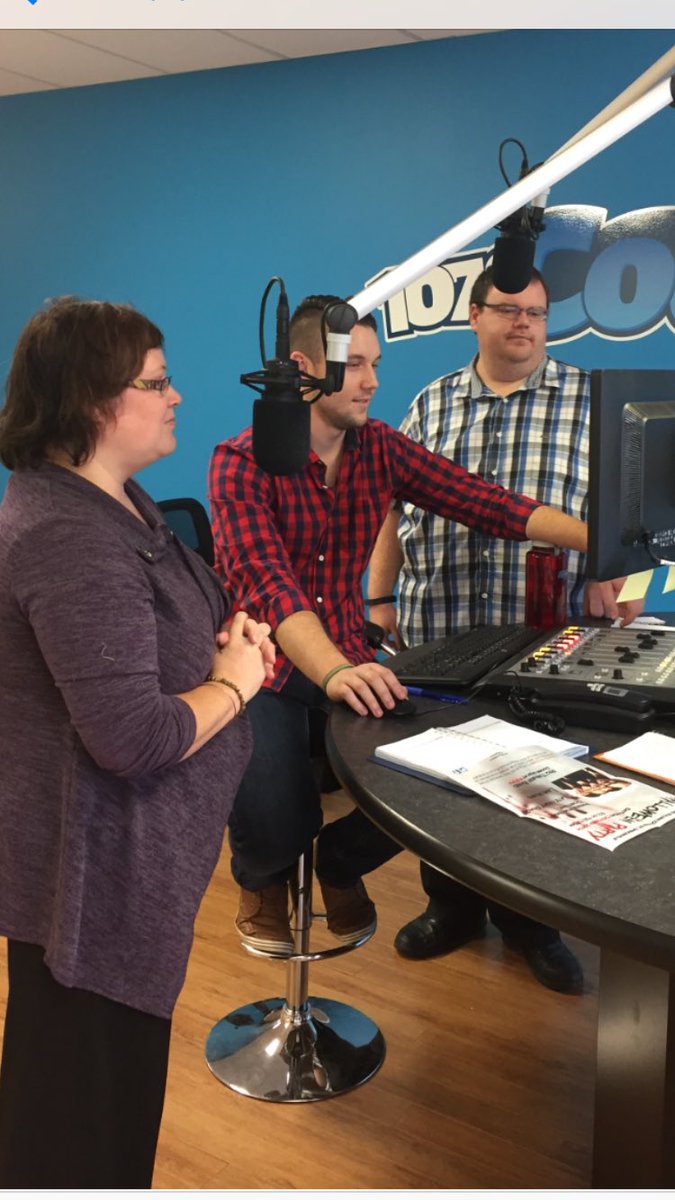 We went over to wish our neighbours <a href="/1079CoastFM/">107.9 Coast FM</a> a happy 1st birthday and they allowed Sam to do a TD plug on the radio <a href="/fridgen74/">Daen Fridgen</a>