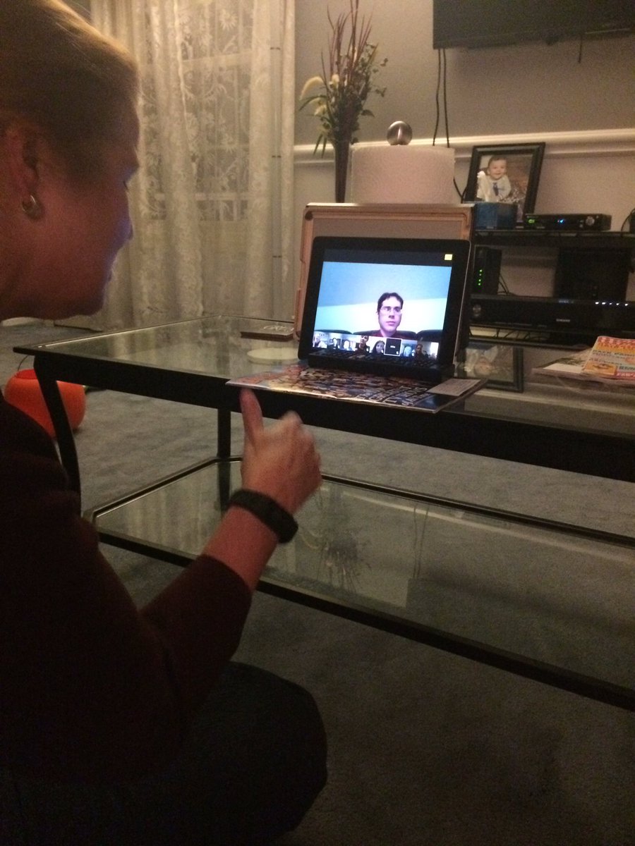 SarahRiveraSTEM's tweet photo. @PerryMS_STEM and I doing a collaborative #Hangout for our #NEOTIE2016 assignment. Learning so much from everyone! #PLN #collaboration https://t.co/VDich2Sw6s