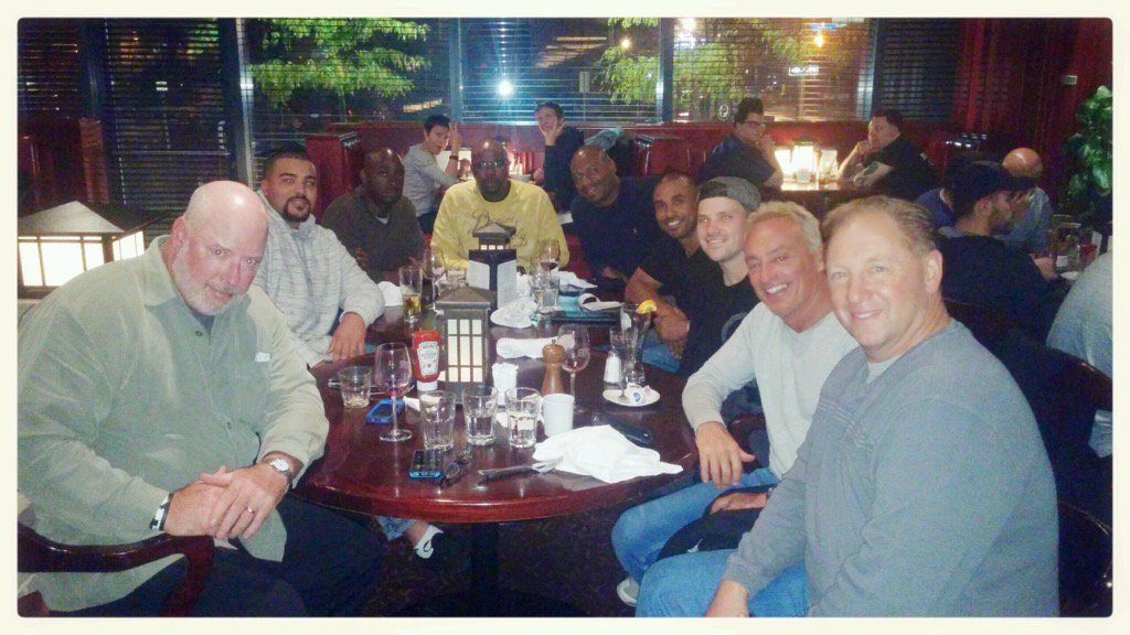 DINNER WITH SOME OUR COACHING STAFF IN OTTAWA TONIGHT....LOVE THE GUYS I WORK WITH AND THE PLAYERS I COACH <a href="/Ticats/">Hamilton Tiger-Cats</a>