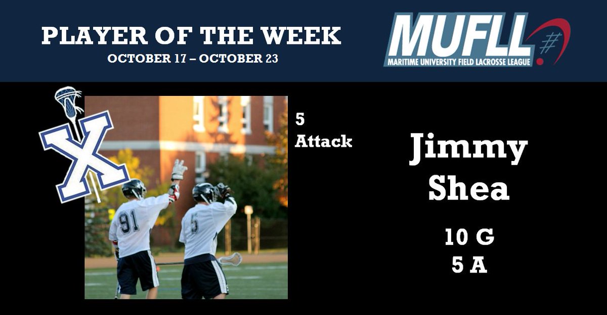 Congrats to our #PlayerOfTheWeek from <a href="/StFX_menslax/">StFX Men's Lacrosse</a>, Jimmy Shea!