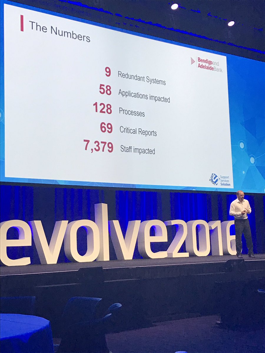 irouse's tweet photo. Adam Woods speaking about how @TechnologyOne was Bendigo Banks leading choice after a global review #techoneevolve https://t.co/rGAg5VHxZ8