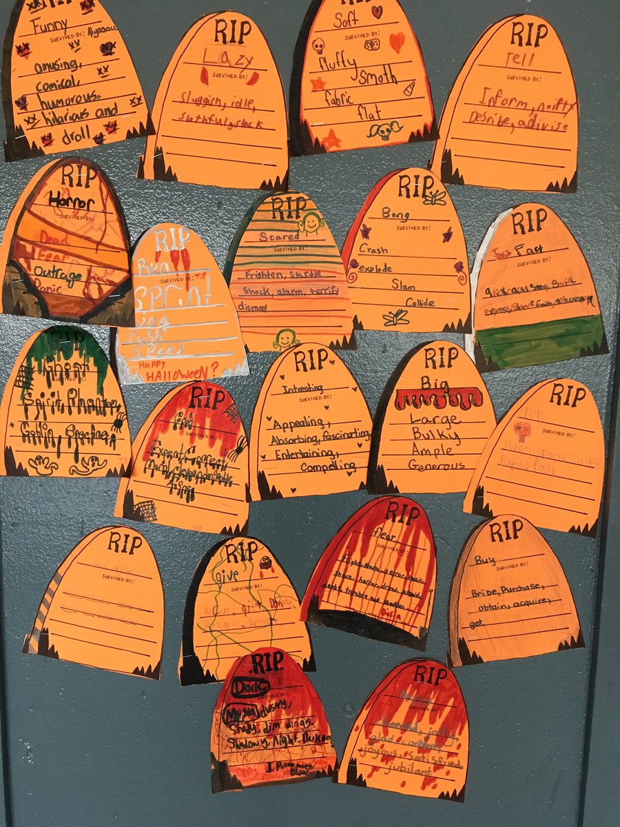MrsMarnoch's tweet photo. Great word choice lesson #6traitsofwriting so many great #Halloween themed lessons to try out! #spooky https://t.co/ChczbQmC6v