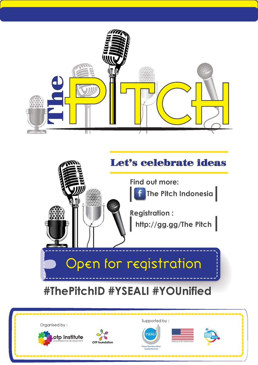 ThePitchID's tweet photo. OPEN REGISTRATION until 26th Oct'16!
Bring your team and briefly join!
Let's celebrate ideas! https://t.co/cSci2nVcRU