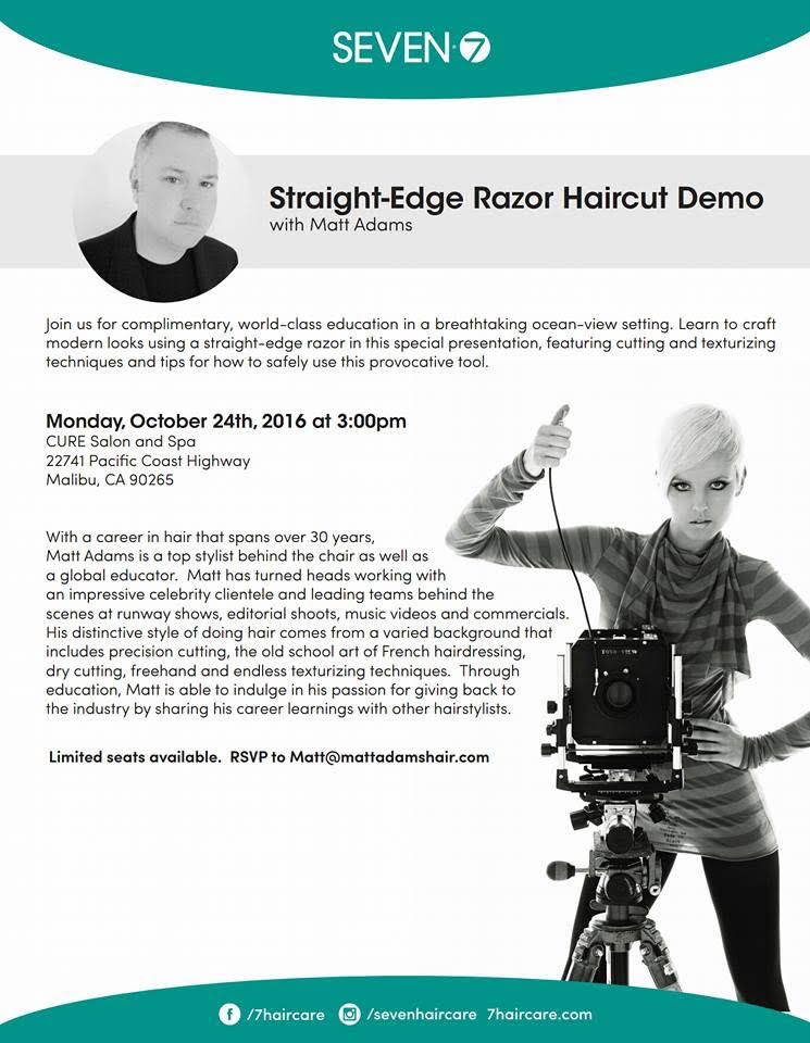 LAShearBeauty's tweet photo. Join Mr. Matt Adams in his free Education event in Malibu this Monday at 3:00 PM. https://t.co/jKie8qj280