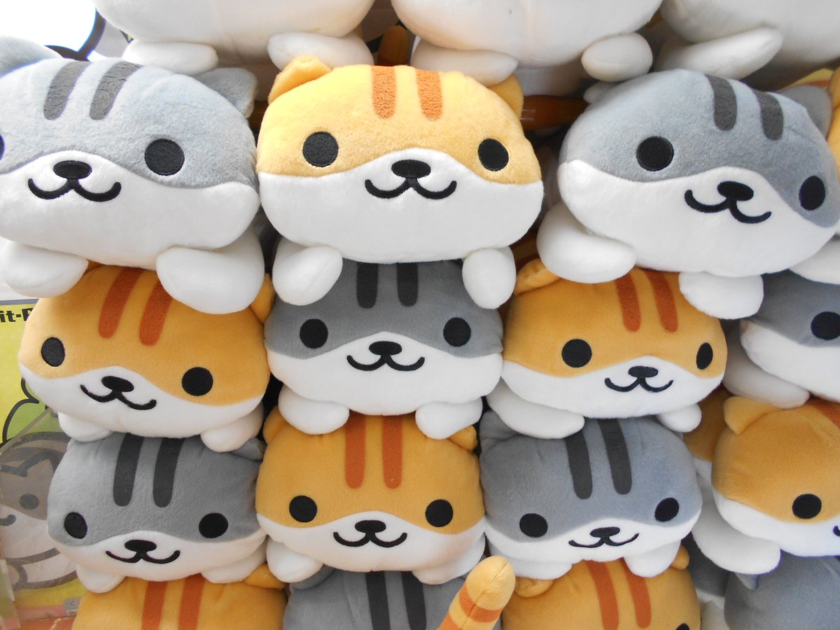 ねこあつめ でっかいぬいぐるみ～しろちゃとらさんとしろさばさん