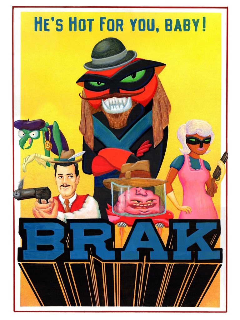 ANTAstuff's tweet image. I drew this 18x24 mixed media piece this week. Prints available soon. Anta52.com #thebrakshow