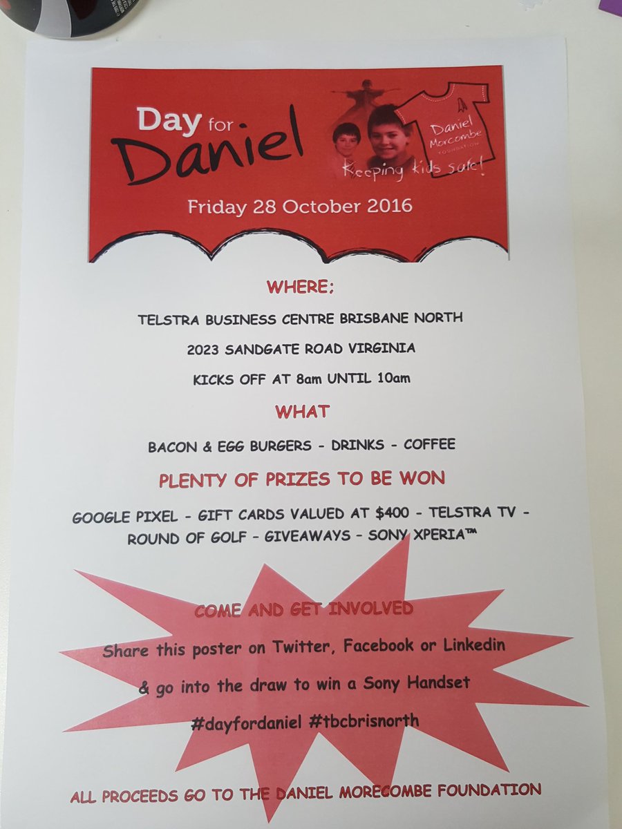 TBC_BrisNorth's tweet photo. # dayfordaniel #tbcbrisnorth #sharetowinsony https://t.co/DGyWXyv6TR