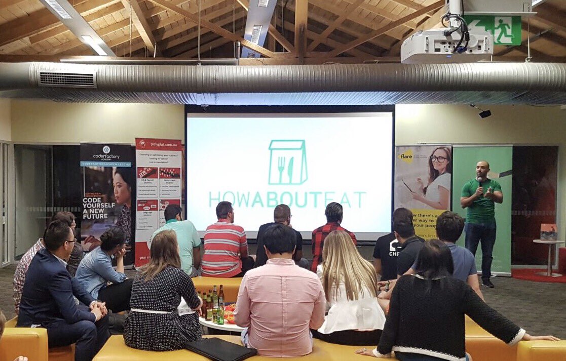 HowAboutEat's tweet photo. We are super excited to support the #HRhackathon this weekend at @coderfactory in Sydney! Good luck to all the teams! https://t.co/GSIbLPjf2z
