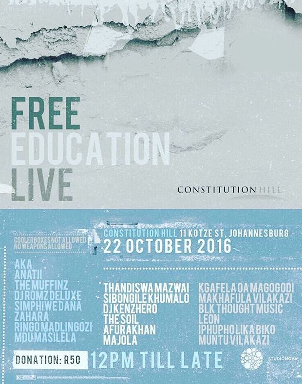 lhfdlamini's tweet photo. Come. All. ✊🏿 #FreeEducationLive #ConstitutionHill #22October2016 https://t.co/fejlpc5IHd
