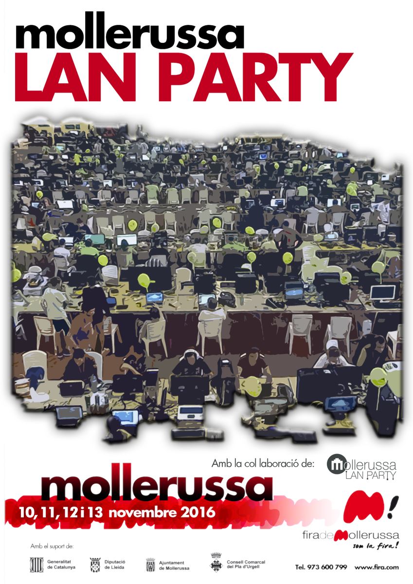 ACEE_cat's tweet photo. Mollerussa Lan Party els dies 10, 11, 12 i 13 de novembre! més informació a @MollerussaLanP #MolleLanParty2016 https://t.co/OjaG8bPALm