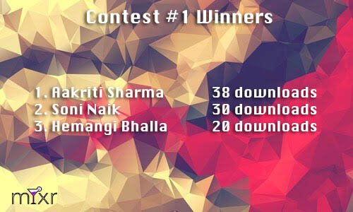 TheMixrApp's tweet photo. Winners for our first weekly contest! Congratulations winners! https://t.co/MIRIeUaz4q