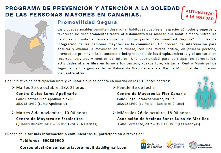 CANPromovilidad's tweet photo. Comienzan los encuentros Promovilidad Segura en #LPGC. Contamos con tu colaboración para llegar al mayor número de interesados. GRACIAS! https://t.co/97lvcmU5Td